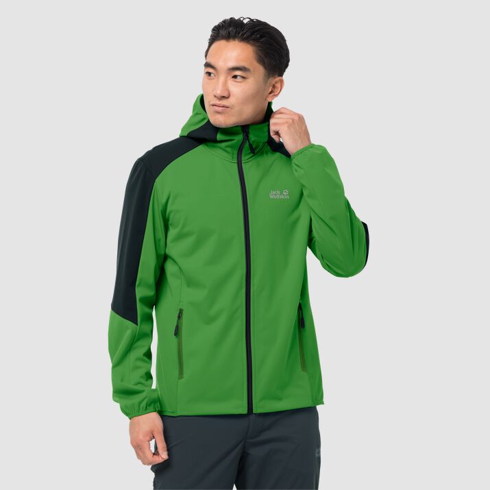 Chamarra Cortavientos Jack Wolfskin Go Hike Hombre Verdes Mexico-8647159